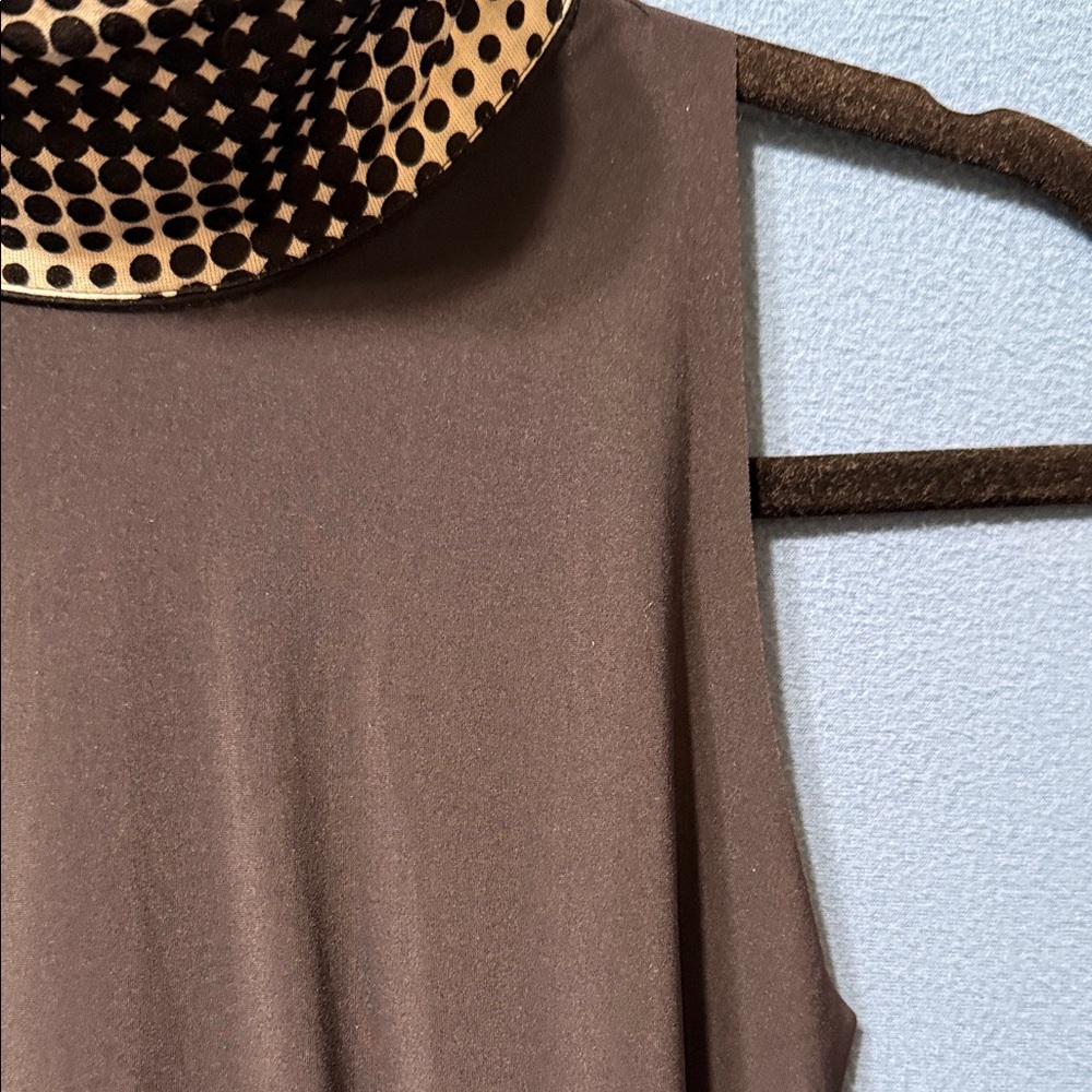 Black Sleeveless Top with Checkered Accents Open Back and Material Belt Size M - Picture 3 of 16